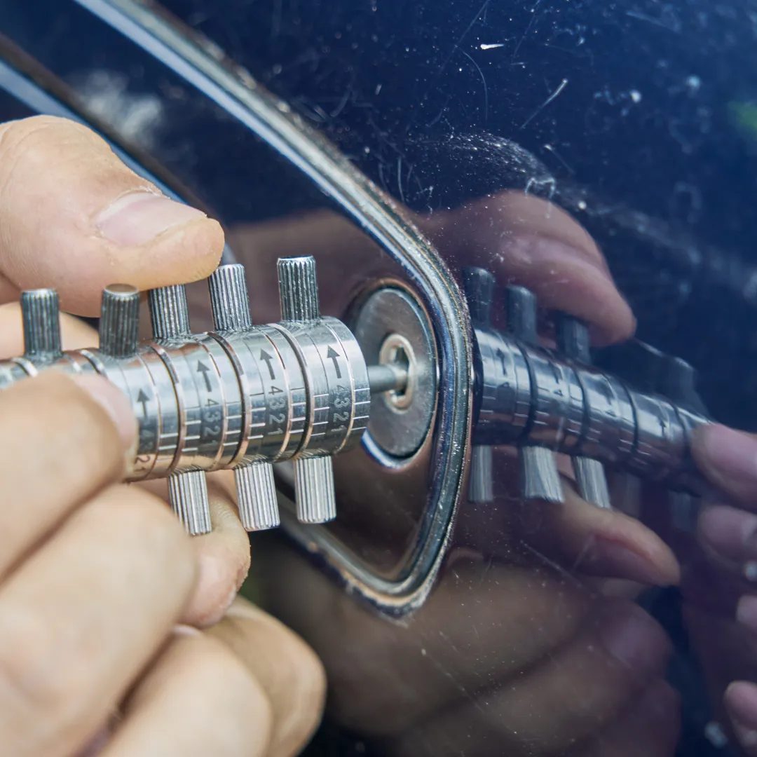 Locksmith installing a new deadbolt on a residential door in Port Saint Lucie